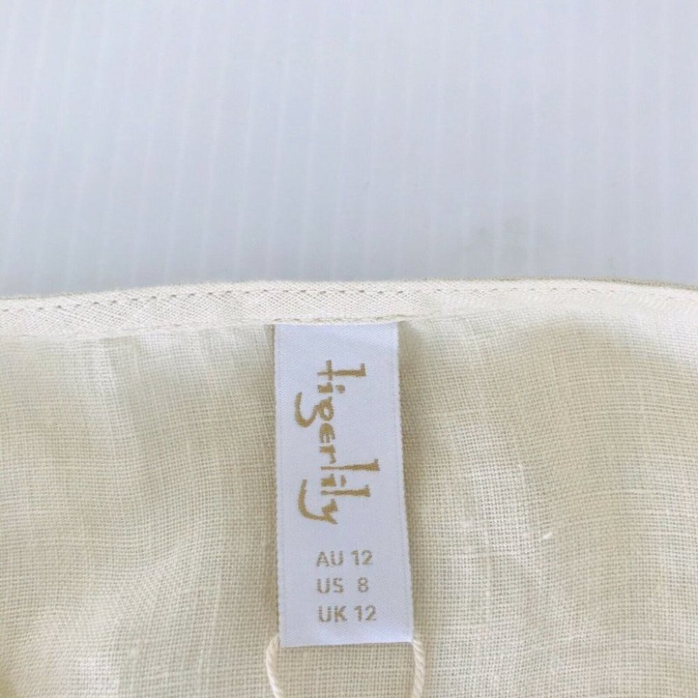 Tigerlily BNWT 100% Linen Ess Zuzela Women's Jumpsuit Size 12 RRP $250 - Picture 10 of 12